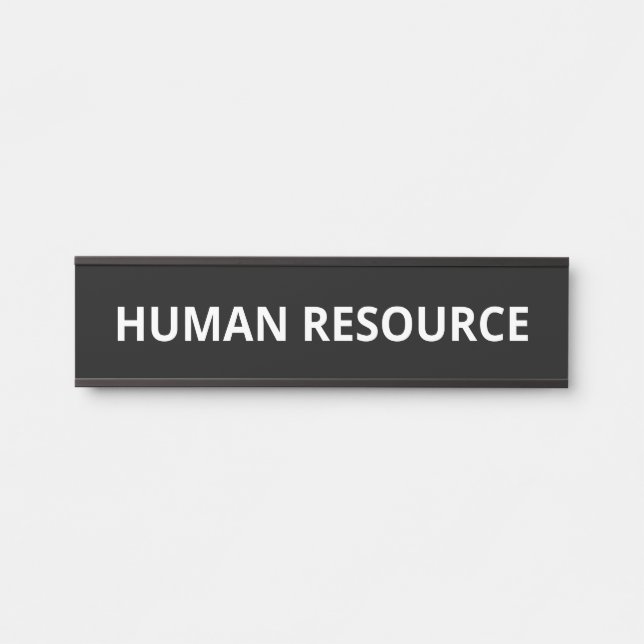 Einfache Personalressourcen Türschild (Vorderseite )