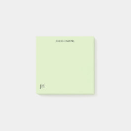 Einfache persönliche Stationierung Monogram Pale G Post-it Klebezettel