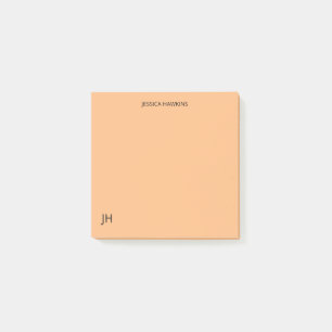 Einfache persönliche Stationierung Monogram Pale O Post-it Klebezettel