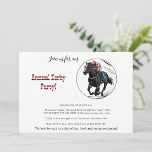 Einfache Pferderennen Derby-Party-Einladung Einladung