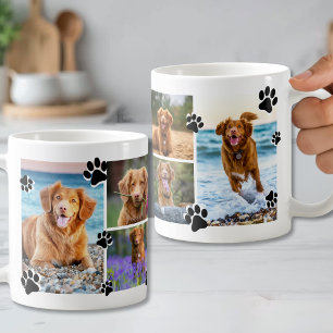 Einfache Pfotenabdruck-Fotografie für Haustiere Kaffeetasse