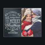 Einfache Phrase-Editierbare Farbfotokarte Feiertagspostkarte<br><div class="desc">Feiern Sie die Saison mit dieser modernen und stilvollen Urlaubspostkarte aus Berry Berry Sweet.</div>