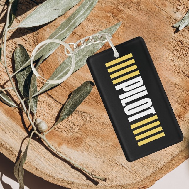 Einfache Pilot-Typografie-Streifen und Foto Schlüsselanhänger (Von Creator hochgeladen)