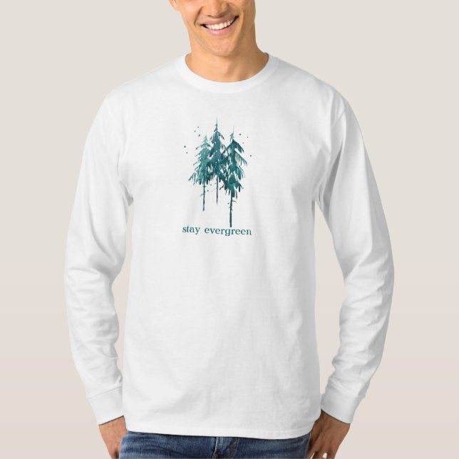 Einfache Pinienbäume Bleibe Natur T-Shirt (Vorderseite)