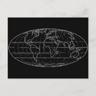 einfache Planisphäre/Karten Postkarte