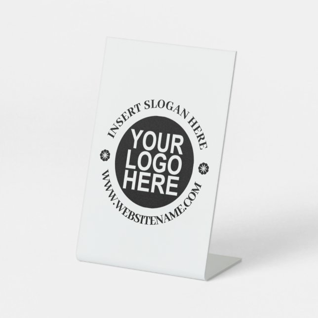 Einfache Platzierung von Logos und moderne Berufli Sockelschild (Vorderseite)