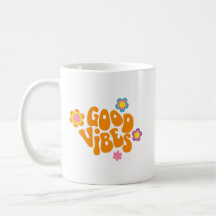 Einfache Positionierung Stil fröhlich Retro Orange Kaffeetasse