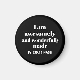 Einfache positive Bibelnachweis Christlich Schwarz Magnet