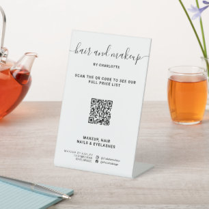 Einfache Preise für digitale QR in Schwarz-Weiß-Ma Sockelschild
