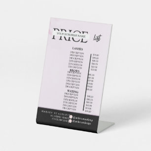 Einfache Preise für schwarz-weiße Haare Sockelschild