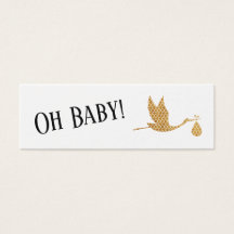 Einfache Preppy-Gold-Storch-Gift-Registrierungskar