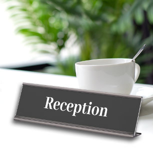 Einfache professionelle Büro-Rezeption Schreibtischnamensplakette
