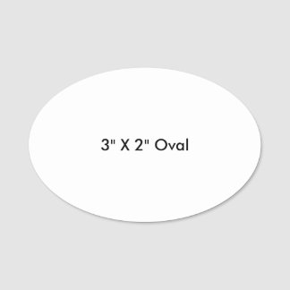 Einfache professionelle Geschäft 3" X 2" Oval Namensschild