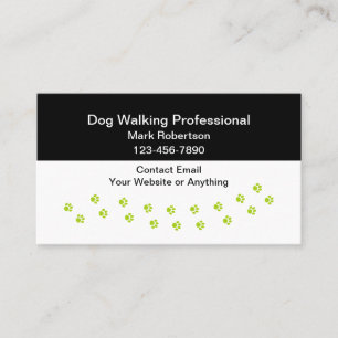 Einfache professionelle Hunde-Spaziergang Visitenk Visitenkarte