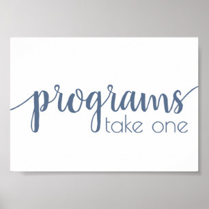 Einfache Programme   Staubblauer Tisch für jedes E Poster