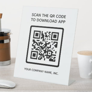 Einfache Prüfung QR-Code zum Herunterladen von App Sockelschild