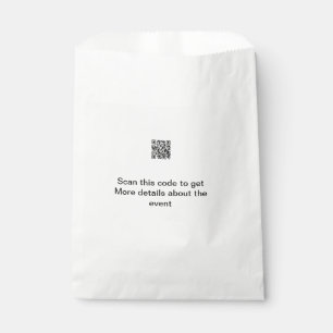 Einfache Q R-Code-Scan-Business-Ereignisvorlage Geschenktütchen