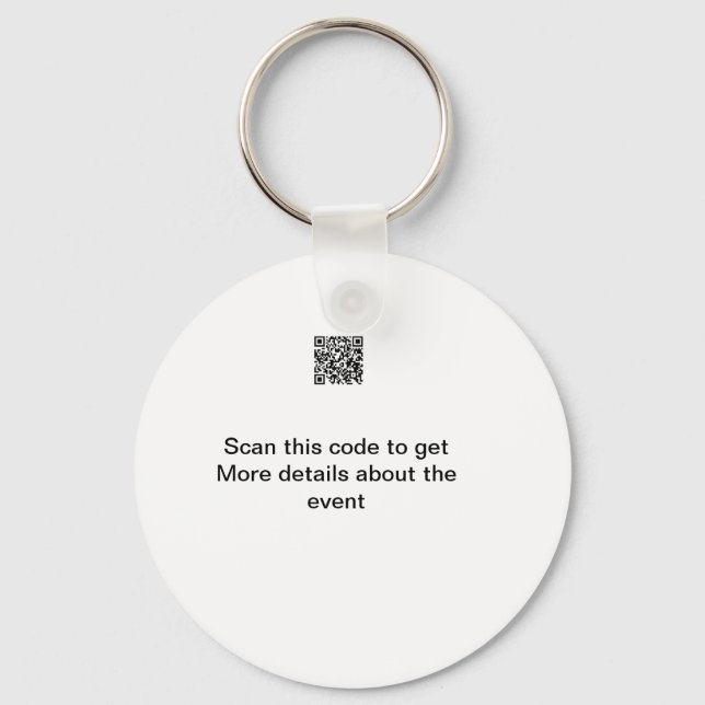 Einfache Q R-Code-Scan-Business-Ereignisvorlage Schlüsselanhänger (Vorderseite)