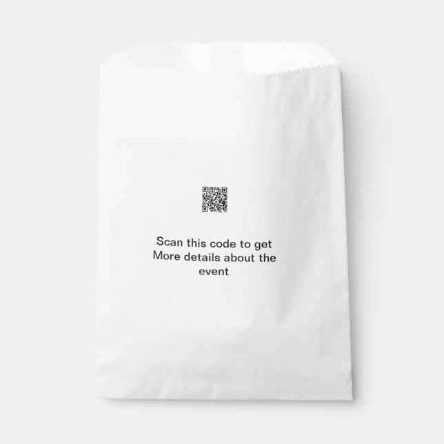 Einfache Q R-Code-Scan-Geschäftsveranstaltungsvorl Geschenktütchen (Vorderseite)