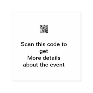 Einfache Q R-Code-Scan-Geschäftsveranstaltungsvorl Permastempel