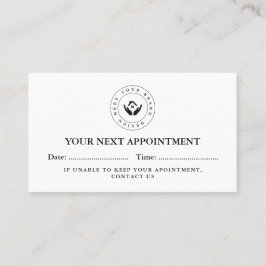 Einfache QR-Code und Logo-Bestellkarte Terminkarte