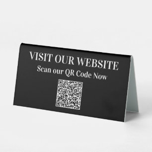 Einfache QR-Code-Website Werbeflächen-Schreibtisch Tischaufsteller