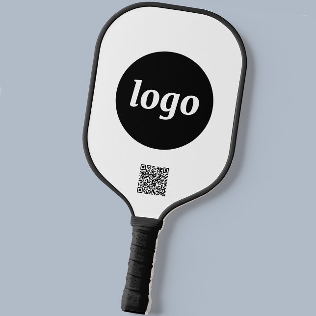 Einfache QR-Code-Werbung Pickleball Schläger (Logo and QR code business promotional pickleball paddle)