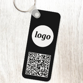 Einfache QR-Logos - Schwarz und Weiß Schlüsselanhänger
