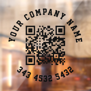 Einfache QR-Werbeaktion Fensteraufkleber