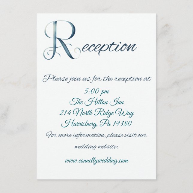 Einfache R-Empfangskarte Begleitkarte (Vorderseite)