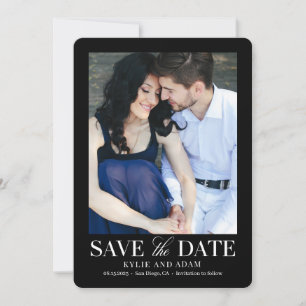 Einfache Rahmen-EDITABLE-COLOR-Save the Date-Karte Dankeskarte