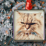 Einfache Rahmen Moderner Chic Familienurlaub Foto Ornament Aus Metall<br><div class="desc">Design besteht aus modernem,  schicken Typografie mit Sans Serif und Serif Schriftart. Fügen Sie ein benutzerdefiniertes Foto und Jahr für Haustiere hinzu.</div>