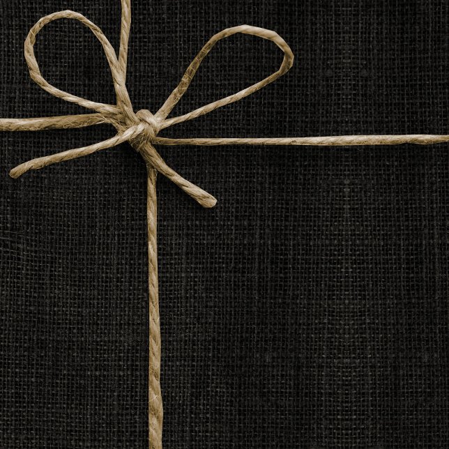 Einfache realistische Burlap Rustikal Black Grau K Geschenkpapier (Von Creator hochgeladen)