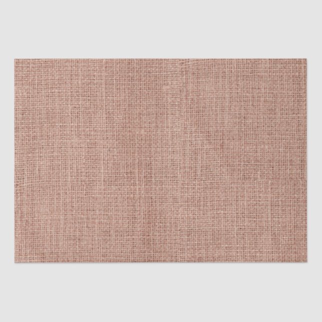 Einfache realistische Burlap Rustikale Weibchenblü Seidenpapier (Vorderseite)