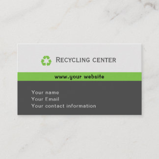 Einfache Recycelnd Logo-Visitenkarte Telefonnummerkarte