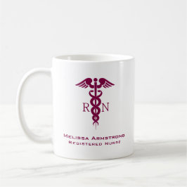 Einfache Red Caduceus Krankenversicherung Kaffeetasse