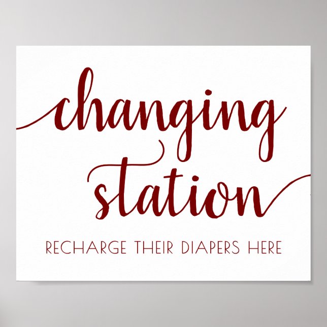 Einfache Red Changing Station | Candy Apple Event Poster (Vorne)