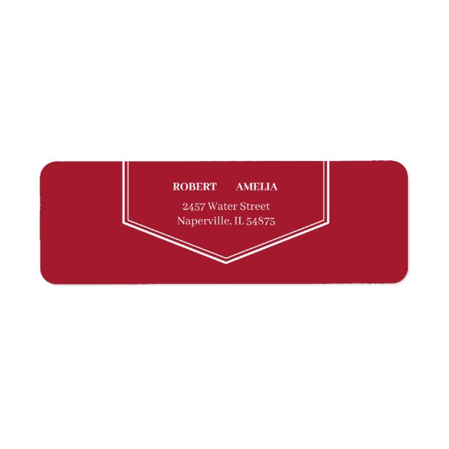 Einfache Red Custom Rücksendeadresse (Vorne)