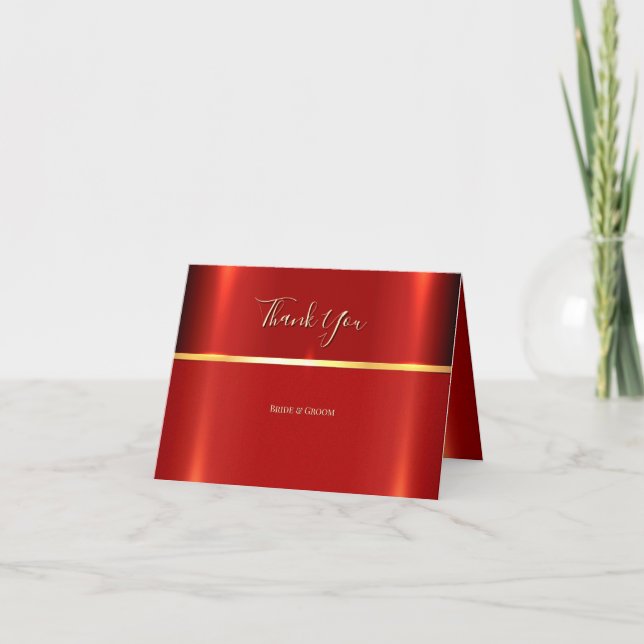 Einfache Red Dankeschön Card Dankeskarte (Vorderseite)