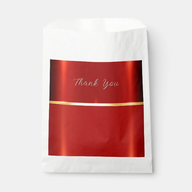 Einfache Red Favor Bag Geschenktütchen (Vorderseite)