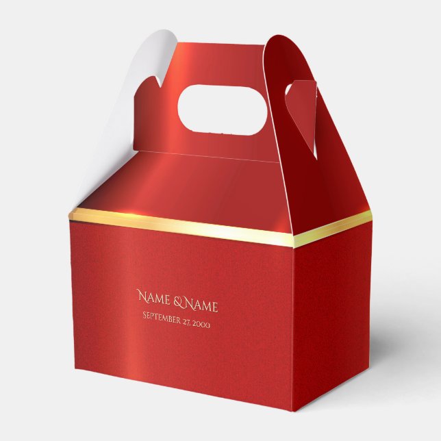Einfache Red Favor Box Geschenkschachtel (Vorderseite)