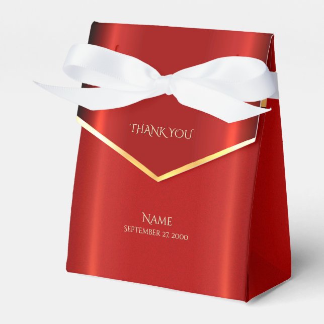 Einfache Red Favor Box Geschenkschachtel (Vorderseite)