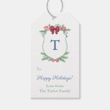 Einfache Red Green Blue Monogram Holidays Wappen-G