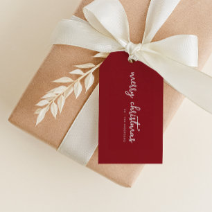 Einfache Red Mercury Christmas mit Individuelle Na Geschenkanhänger