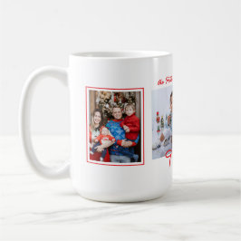 Einfache Red Ribbon Bow und drei Fotos kundenspezi Kaffeetasse