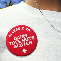 Einfache Red White Food Allergie Medizinische Warn
