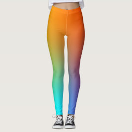 Einfache Regenbogenfarben Leggings