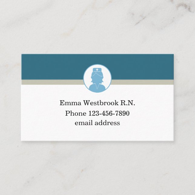 Einfache registrierte Krankenkontakte Visitenkarte (Vorderseite)