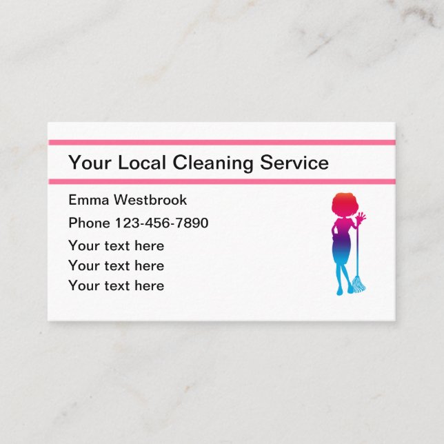 Einfache Reinigung - Business Cards neu Visitenkarte (Vorderseite)