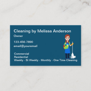 Einfache Reinigungsdienste Moderne Visitenkarten Visitenkarte